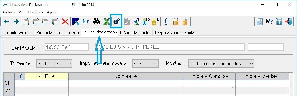 Generación de la declaración