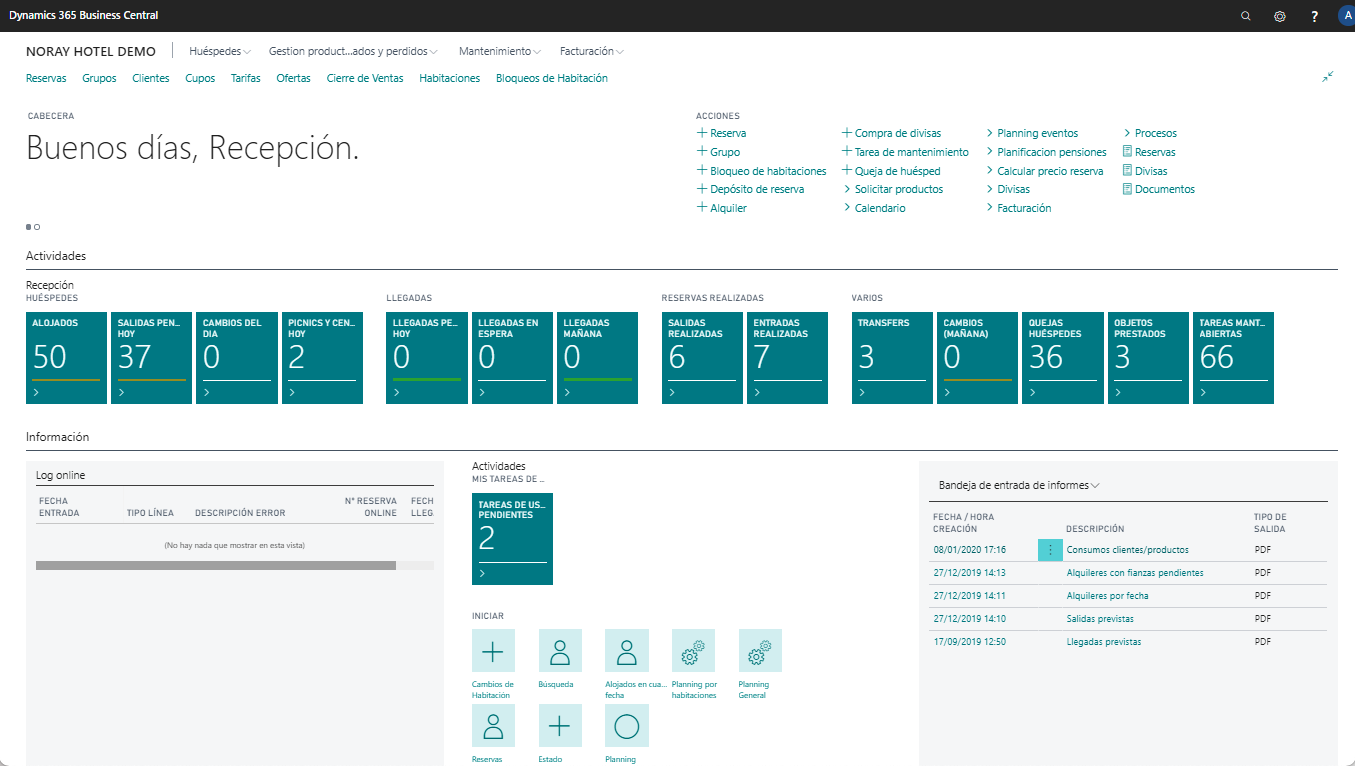 Activando un nuevo PMS hotelero: Recepción