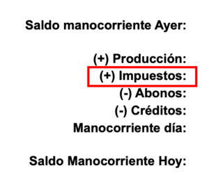 saldo manocorriente